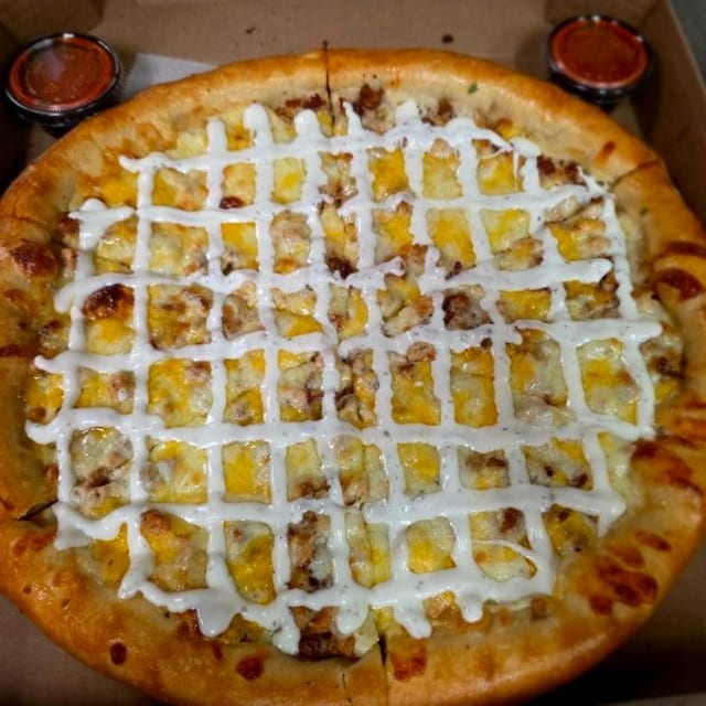 Stuffed Crust Pizza Chicken, Bacon & Ranch.