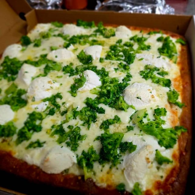 White Sicilian Pizza.
