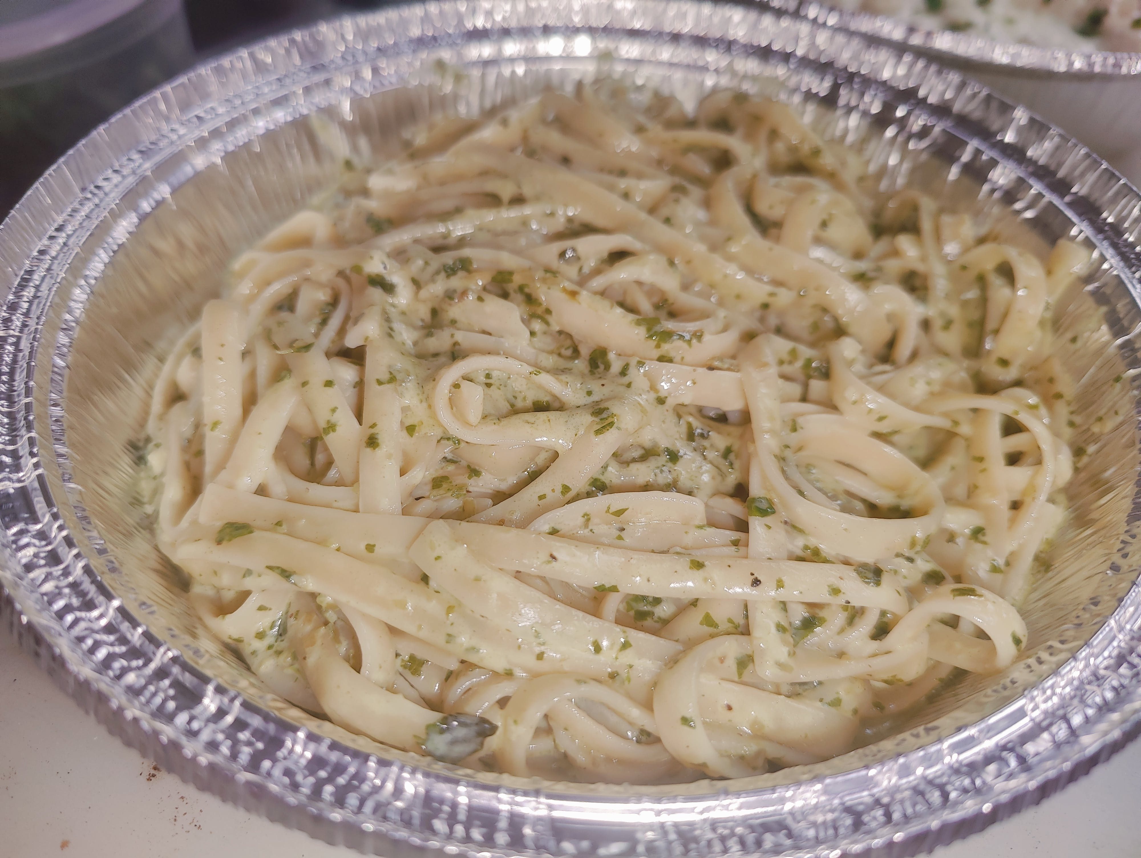 Pasta with Pesto Sauce.