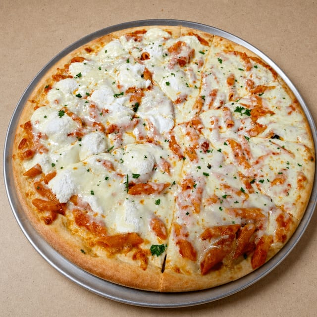Penne Vodka Pizza.