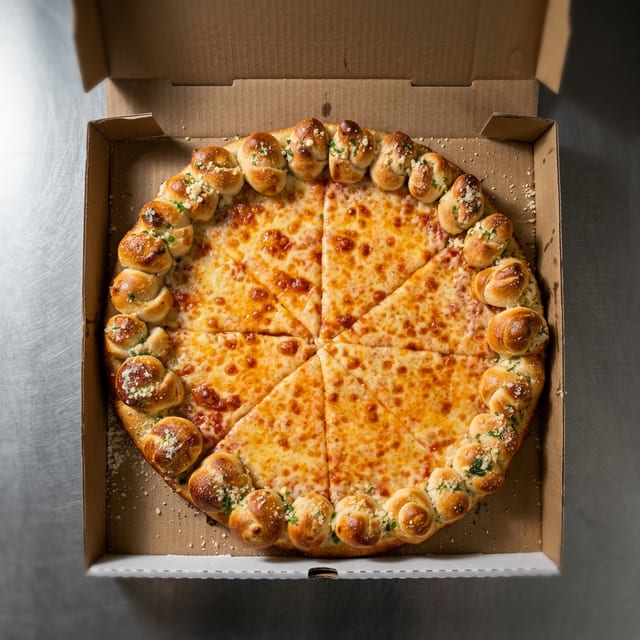 Garlic Knots Crust Pie.