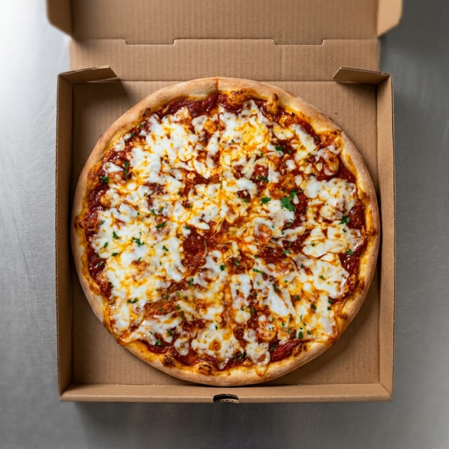 Shrimp Fra Diablo Garlic Knot Pizza.