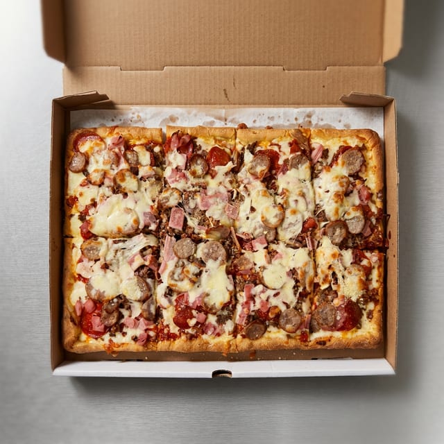 Meat Lovers Sicilian Pizza.