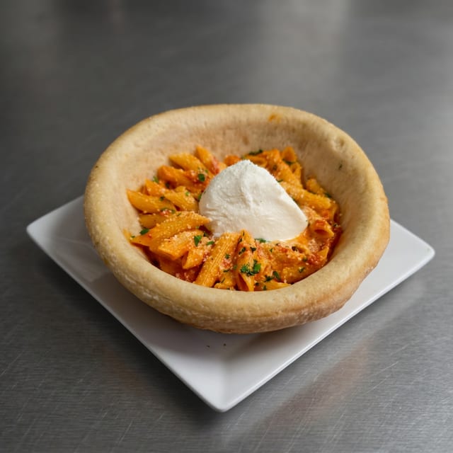 Pasta Bread Bowl Alla Vodka.