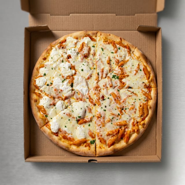 Penne Vodka Pizza.