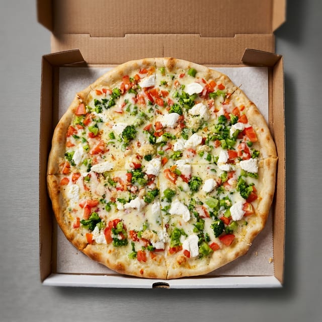 White Primavera Pizza.