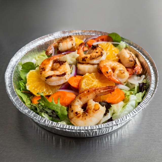 Grilled Shrimp & Carrot Salad.