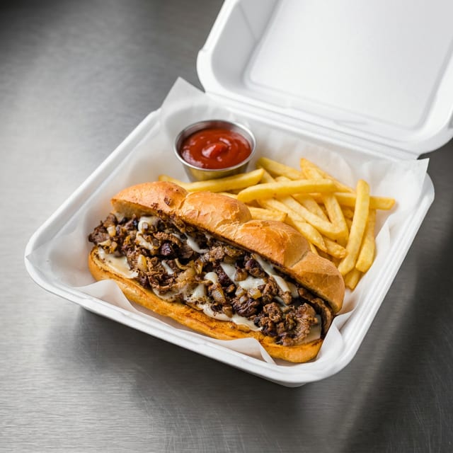 Three Cheese Cheesesteak Sandwich 11".